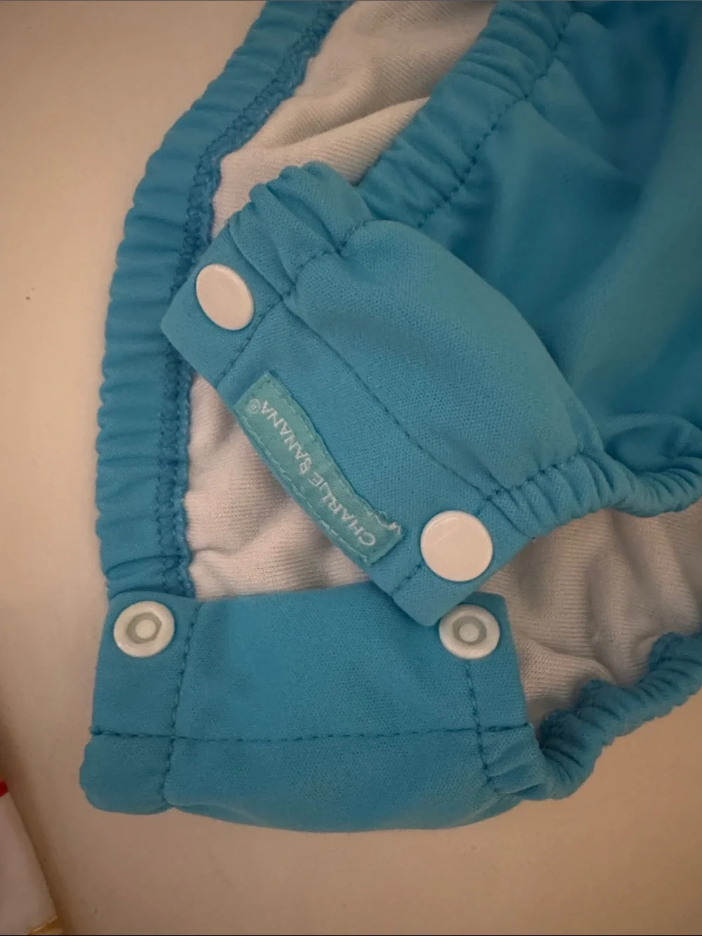 Charlie Banana Blue Solid & White Pirate Print Swim Diaper Set